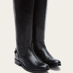 Frye Melissa Button Zip Leather Riding Boots Sz5.5